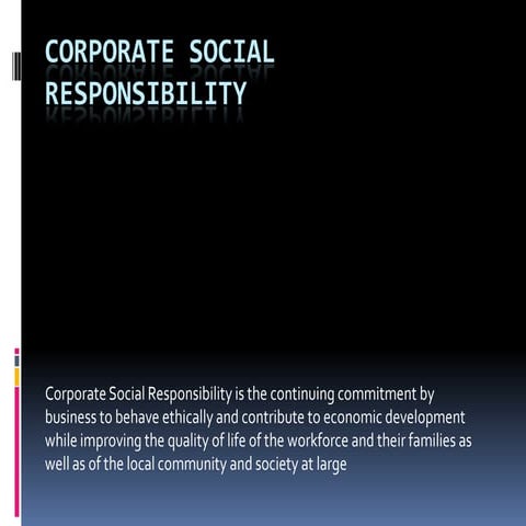 Corporate social responsibility
