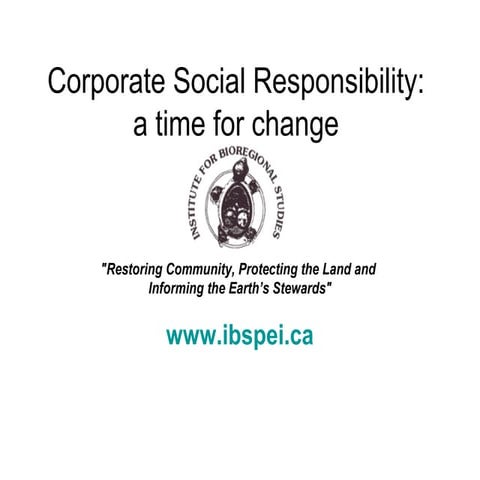 Corporate social responsibility