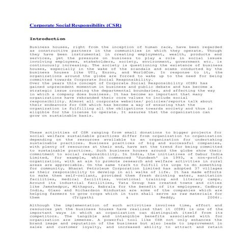 Corporate social responsibility