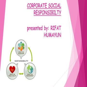 Corporate social responsibility