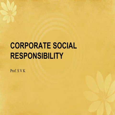 Corporate social responsibility