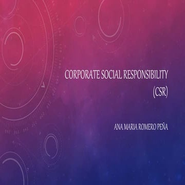 Corporate social responsibility | PPTX