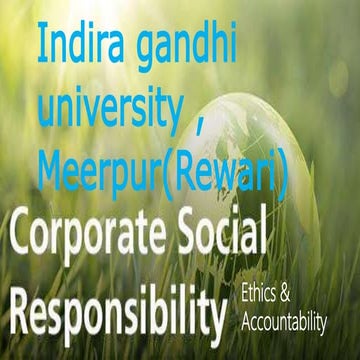 Corporate social responsibility