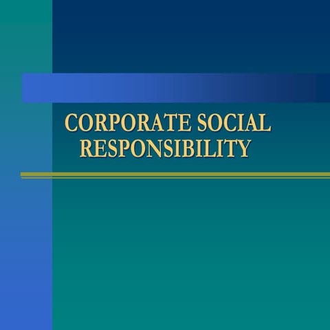 Corporate social responsibility