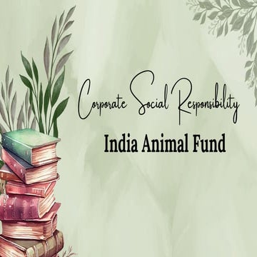 Corporate Social Responsibility - India Animal Fund | PDF