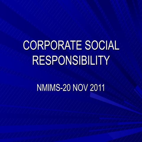 Corporate social responsibility