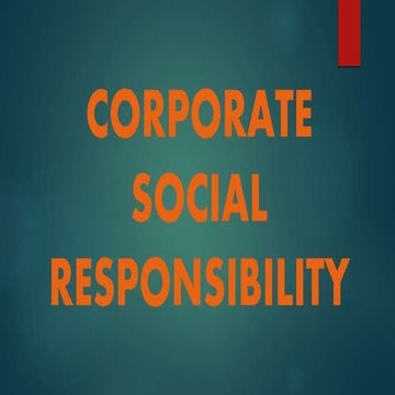 Corporate social responsibility | PPTX