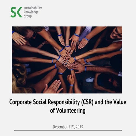 Corporate Social Responsibility (CSR) and the Value of Volunteering