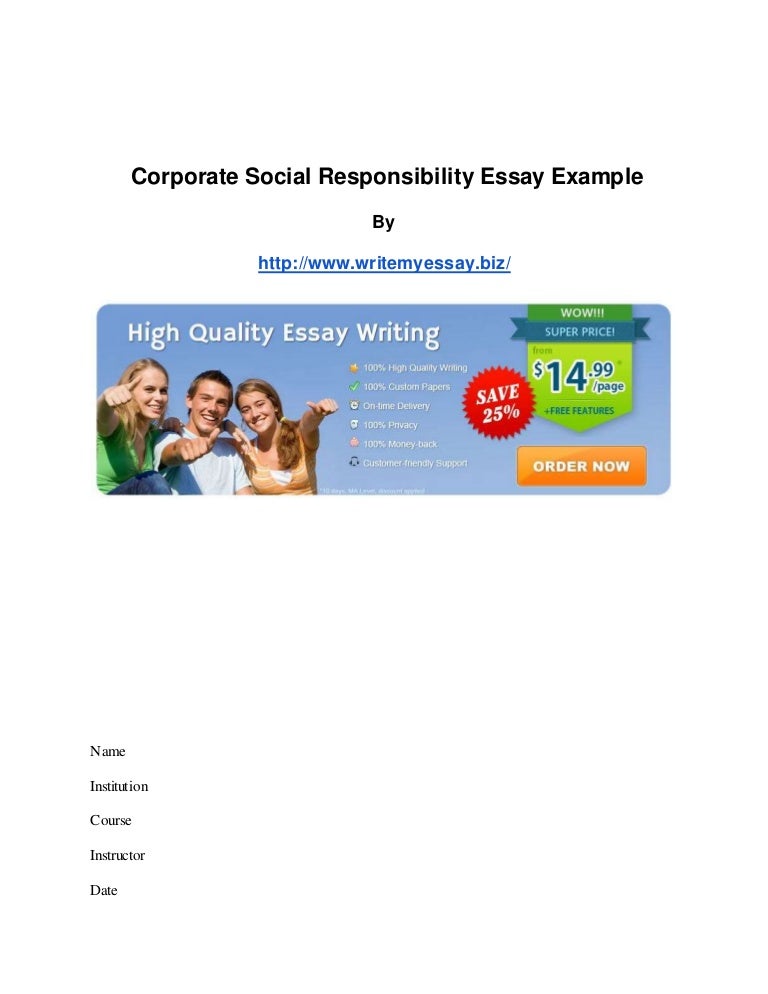 Corporate social responsibility benefits the bottom line essay