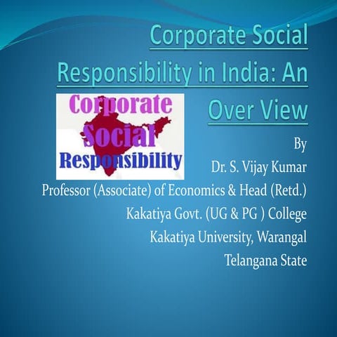 Corporate social responsibility in india