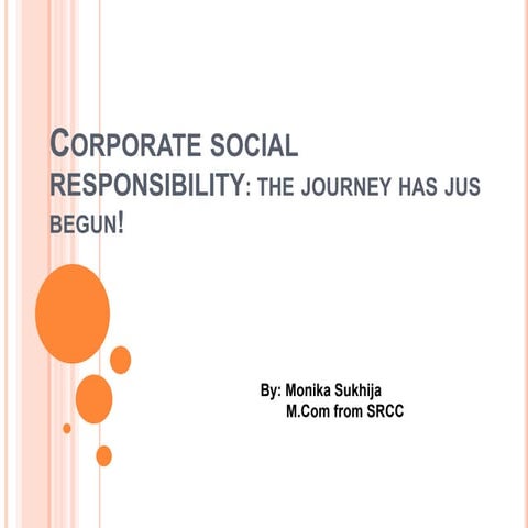 Corporate social responsibility by Monika Sukhija