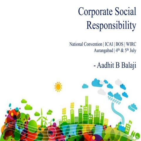 Corporate social responsibility PPT | 2015