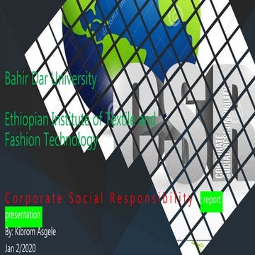 Corporate social responsibility (report)