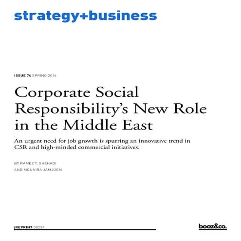 Corporate Social Responsibility’s New Role in the Middle East