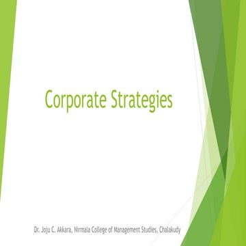 Corporate strategies