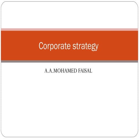 Corporate strategy