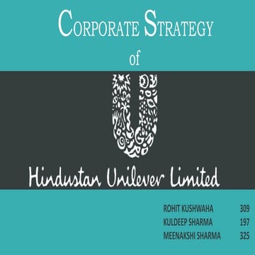 Corporate strategy of hul