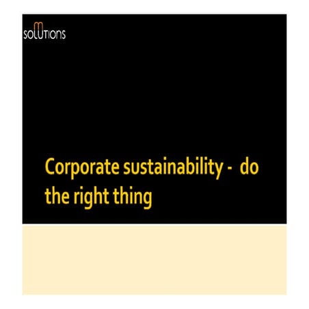 Corporate sustainability