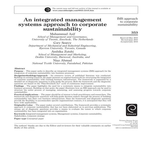 Corporate sustainability | PDF