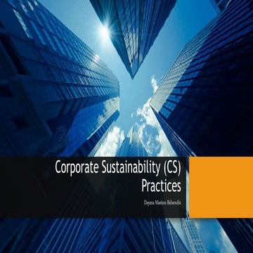 Corporate Sustainability Practices Pptx