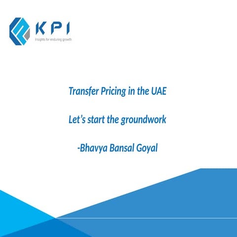 Corporate Tax in the UAE - Transfer Pricing by KPI.pptx