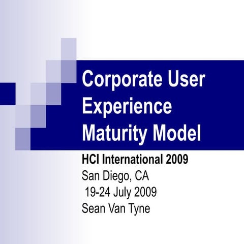 Corporate User Experience Maturity Model