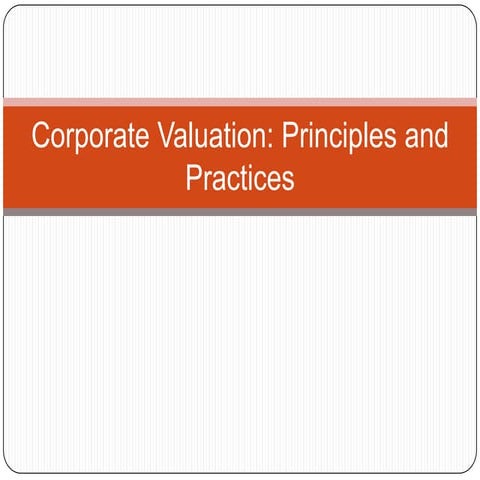 Corporate valuation
