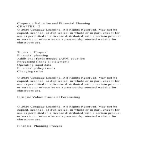 Corporate Valuation and Financial PlanningCHAPTER 12© 2020 C.docx
