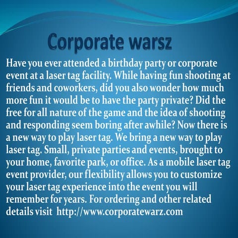 Corporate warz