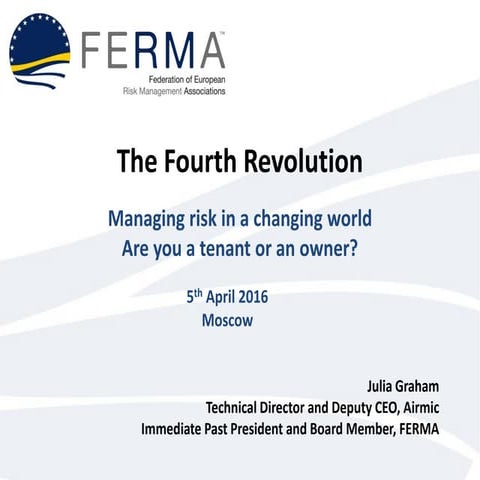 #corpriskforum2016 - Julia Graham