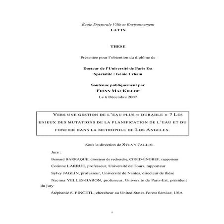 Water management and sustainable land use planning in Southern California