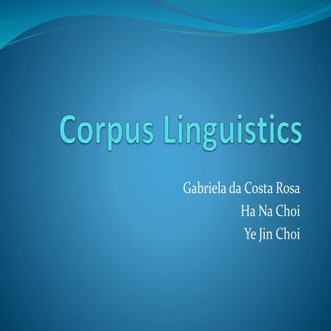 Corpus linguistics
