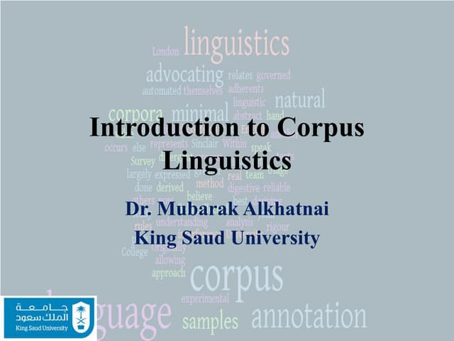 Corpus linguistics