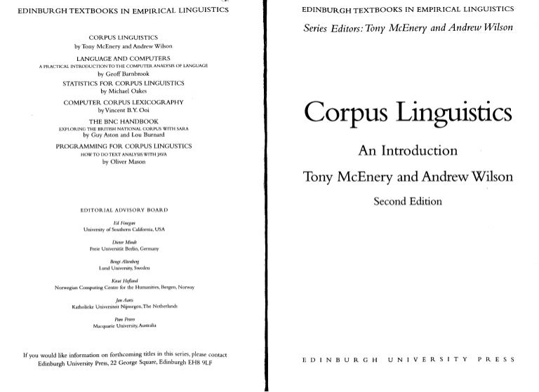 Corpus linguistics an introduction