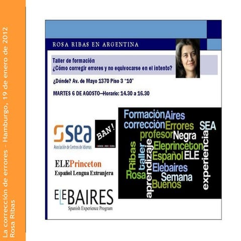 Corrección  de errores en la clase de español