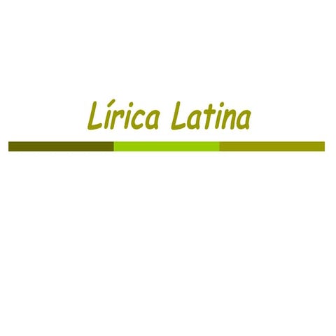 Lírica latina
