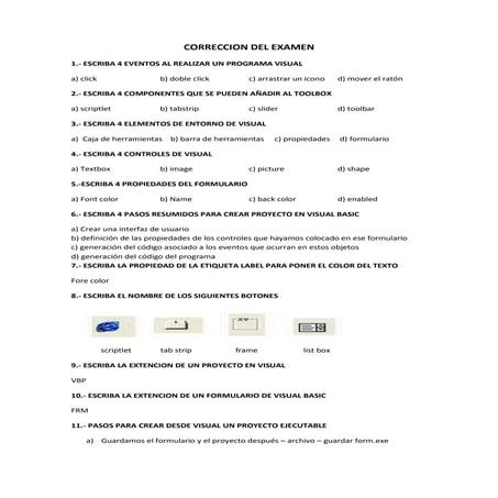 Correccion del examen