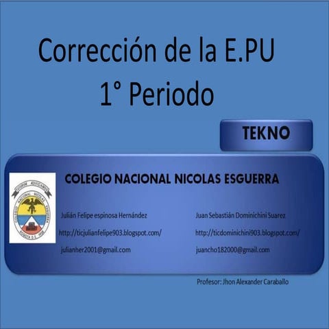 Correcion epu