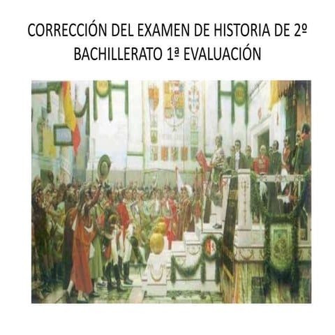 Correcion examen historia 2º