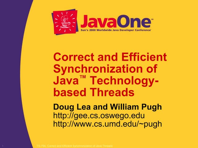 Correct and efficient synchronization of java thread