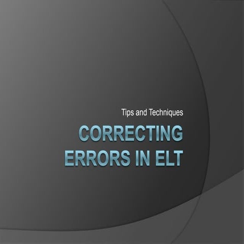 Correcting errors in elt