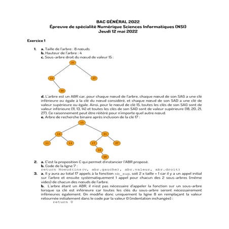 Corrigé NSI- J2 | PDF