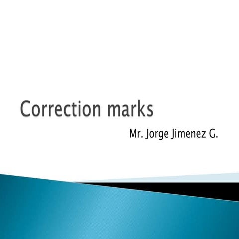 Correction marks