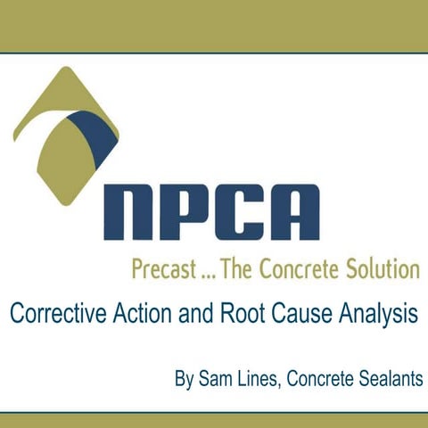 Corrective Action And Root Cause Analysis