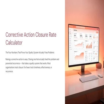 Corrective Action Closure Rate Calculator | PDF