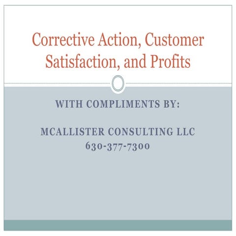 Corrective action training april 2013