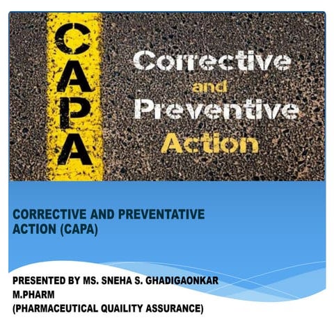 Corrective  and preventive action
