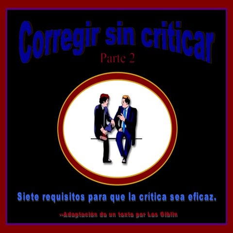 Corregir Sin Criticar 2 | PPS