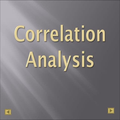 Correlation analysis