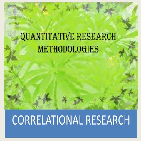 Correlational research